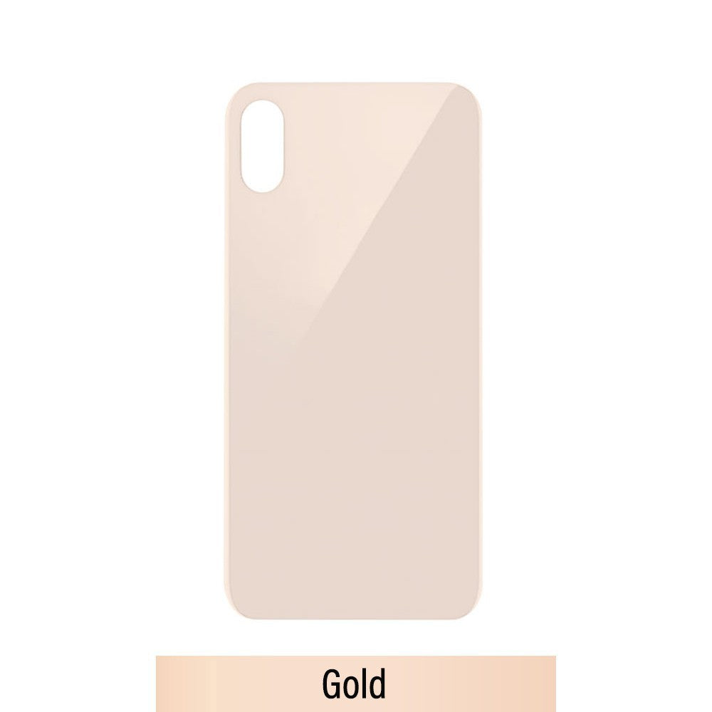 Rear Glass Replacement with Bigger Size Camera Hole Carving for iPhone XS (NO LOGO)-Gold Rear Glass Replacement with Bigger Size Camera Hole Carving for iPhone XS (NO LOGO)-Gold